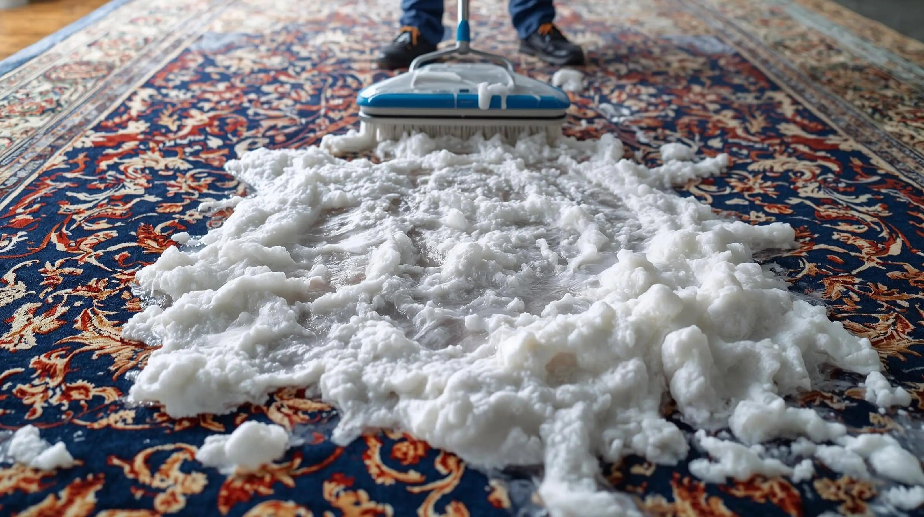 Proses pencucian karpet